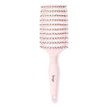 L'ANGE HAIR Siena Wide Curved Vented Hair Brush | Detangle with Nylon Bristles Best for Tangles and Knots Ideal Men Women Brushes Airflow Blush