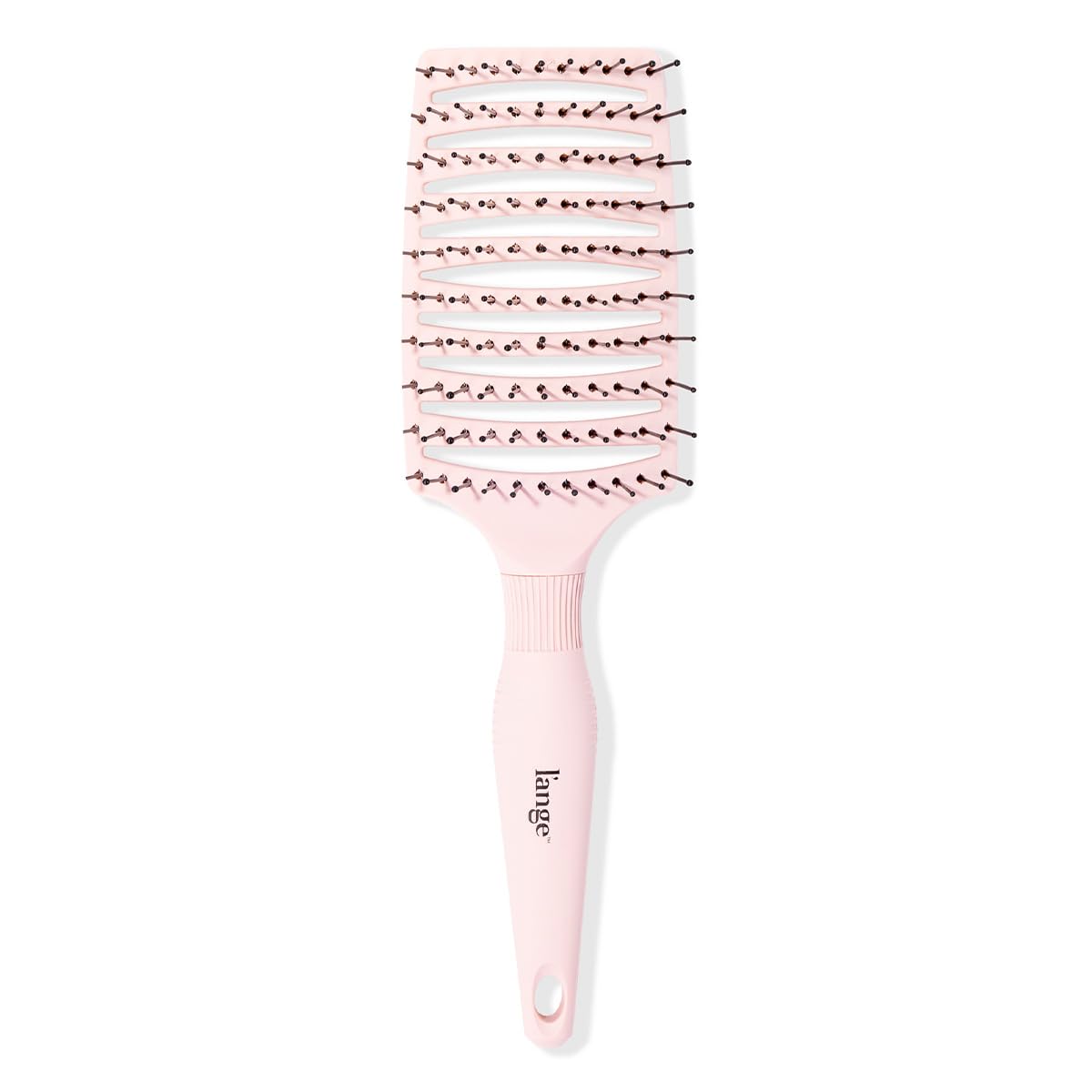 L'ANGE HAIR Siena Wide Curved Vented Hair Brush | Detangle with Nylon Bristles Best for Tangles and Knots Ideal Men Women Brushes Airflow Blush