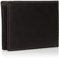 Steve Madden Men's Leather Wallet Extra Capacity Attached Flip Pockets, Black/Antique, One Size