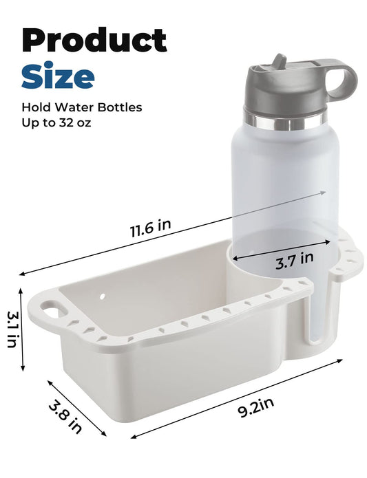 Organizador de carrito para botes KEMIMOTO, portavasos marino de ajuste universal para botes bajos, kayak, pontón, botes Jon, carrito de pesca, almacenamiento de cabina