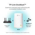 TP-Link WiFi Extender with Ethernet Port, Dual Band 5GHz/2.4GHz , Up to 44% More Bandwidth than Single Band, Covers Up to 1200 Sq.ft and 30 Devices, Signal Booster Amplifier Supports OneMesh(RE220)