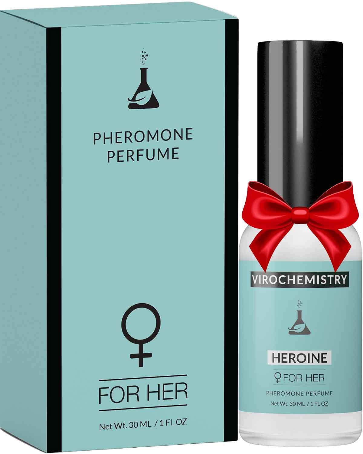 VIROCHEMISTRY Pheromones to Attract Men for Women (Heroine) - Elegant, Ultra Strength Organic Fragrance Body Perfume (1 Fl. Oz)(Human Grade Pheromones to Attract Men)