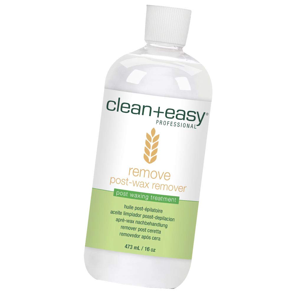 Clean + Easy Remove - Démaquillant après épilation pour la peau avec huile de germe de blé, nettoyant post-épilation, 16 oz