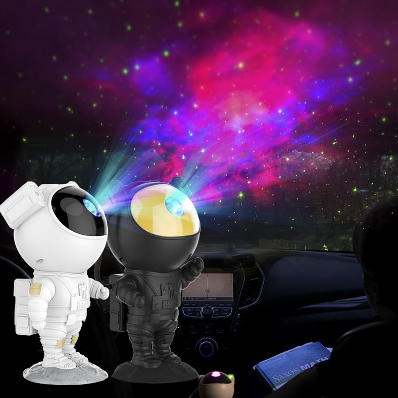 Projecteur d'étoiles SFOUR, veilleuse galaxie, lampe de plafond LED pour nébuleuse étoilée astronaute avec minuterie et télécommande, cadeau pour enfants et adultes pour chambre à coucher, anniversaires, Noël, Saint-Valentin. (Noir et or)