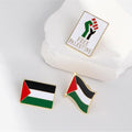 zhanghaoran 7 Pieces Palestine Flag Lapel Pin Set Palestinian Flag Pins Support Palestine Badge Hat Clothing Backpack