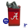 Bouteille d'eau réutilisable FUNTOPS | Bouteille de sport sous licence officielle NCAA | Sans BPA | Passe au lave-vaisselle | Mascotte Big Al de l'Université d'Alabama | NCAA sous licence officielle - 8 oz