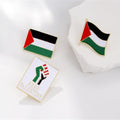 zhanghaoran 7 Pieces Palestine Flag Lapel Pin Set Palestinian Flag Pins Support Palestine Badge Hat Clothing Backpack