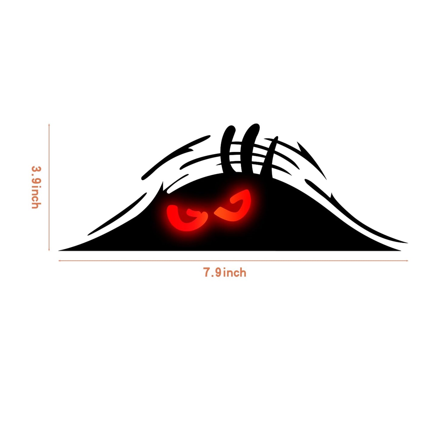 2PCS Murimt Peeking Monster Funny Car Stickers and Decals Waterproof Reflective Headlight Vinyl Car Decals for Women Men Truck Decals for Cars Cover Scratches Bumper Vinyl Decals Halloween Stickers