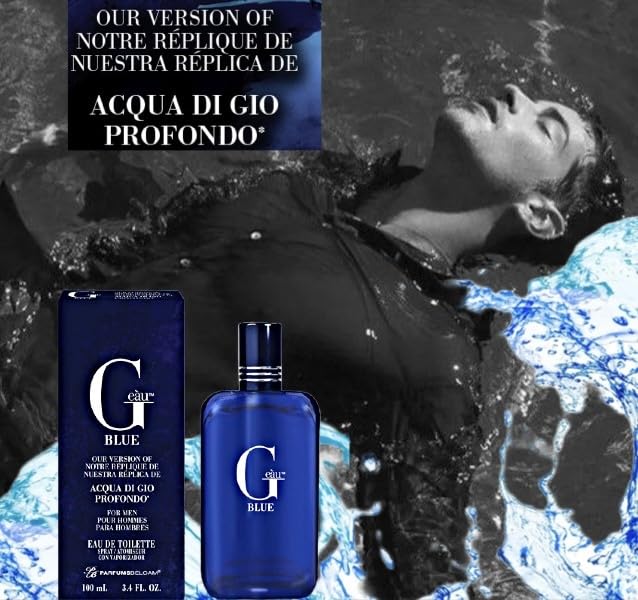 PB ParfumsBelcam G Eau Blue, Eau de Toilette Spray, Our version of a Designer. 3.4 Fl.Oz.