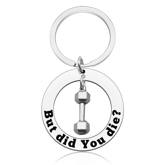 Funny Workout Gift Inspirational Keychain Fitness Gifts for Women Sports Lover Gifts Funny Gym Workout Jewelry Dumbbell Bodybuilding Keychain Fitness Trainer Gifts Retirement Christmas Birthday Gifts