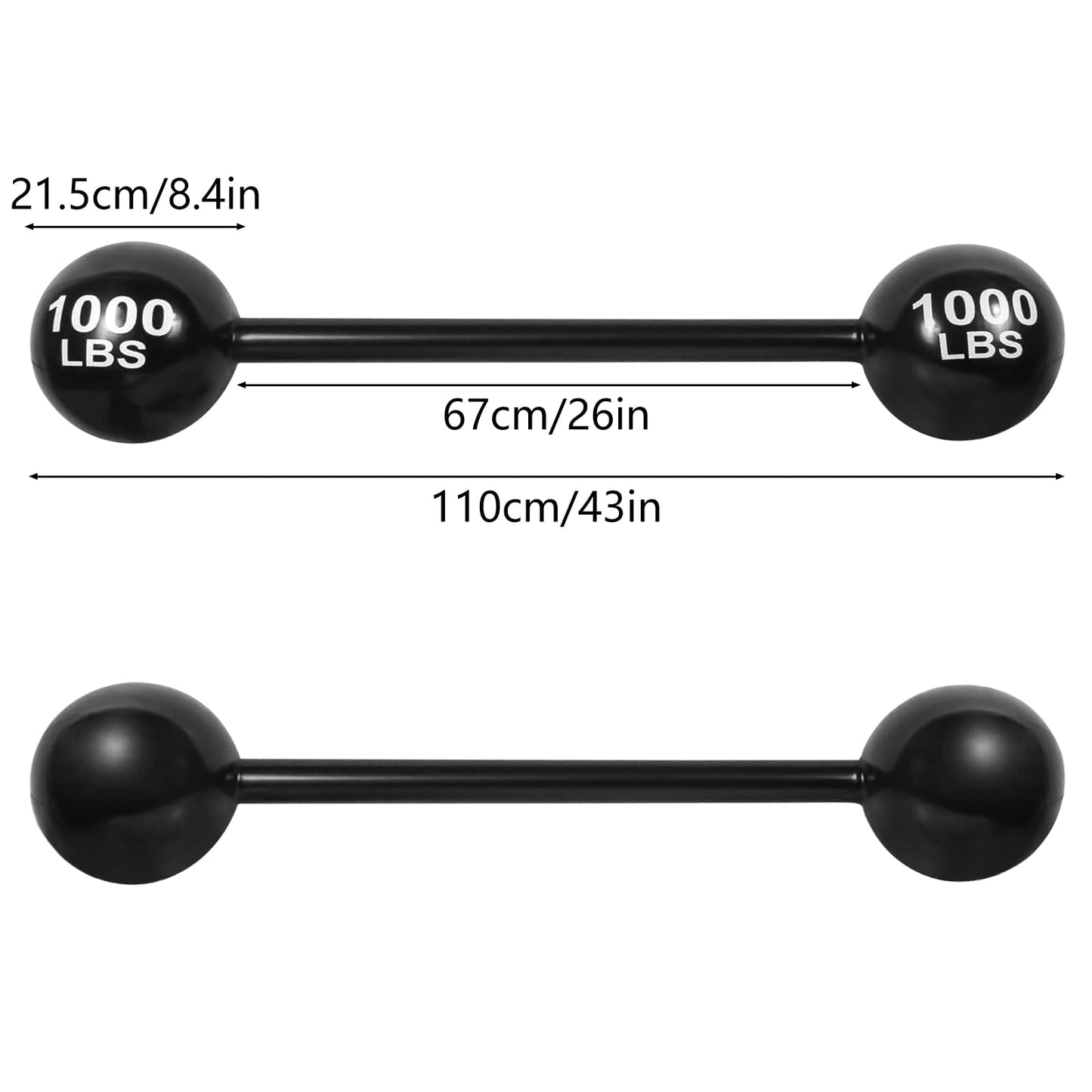 2 PCS Giant Inflatable Dumbbell Barbell,Funny Carnival Circus Birthday/Halloween Party Decorations Fake Weights Cosplay Props Party Supplies,Blow Up Strongman Costume Photo Booth Props Accessory