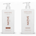 Native Shampoo and Conditioner Set | Sulfate Free, Paraben Free, Dye Free, with Naturally Derived Clean Ingredients| 16.5 oz (Coconut & Vanilla, Moisturizing), 2, 1.3 ounces