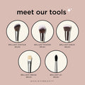 HALEYS Powder Brush VEGAN+CRUELTY-FREE, Soft, Streak-free, Perfect Blending, Buff, Blurs, Smooths, Control, Precision, Complexion tools, For powder, setting powder, blush, Sustainable Wood Handle