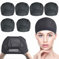 Lot de 6 bonnets de perruque en maille extensible Smilco pour la fabrication de perruques (noir)