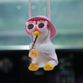 Cool Swinging Duck Car Hanging Ornament, Pendant Interior Rearview Mirror Decoration and Car Rear View Mirrior Hanging Accessories