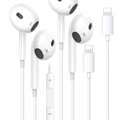 2 Pack Wired Headphones for iPhone Earbuds with Built-in Microphone & Volume Control HiFi Stereo Nosie Reduction Earphones Compatible with iPhone 14/13/12/11/XR/XS/X/8/7/SE Support All iOS System