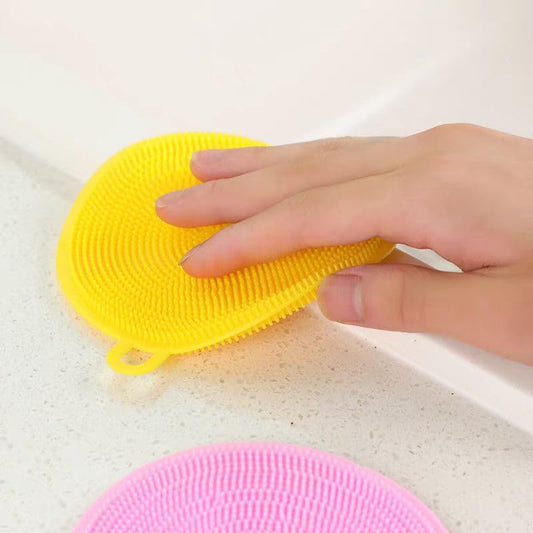 Éponge à vaisselle en silicone, lot de 12, éponge à vaisselle en silicone de qualité alimentaire, sans BPA, réutilisable, passe au lave-vaisselle et sèche rapidement, pour laver et nettoyer la vaisselle, les fruits et légumes.