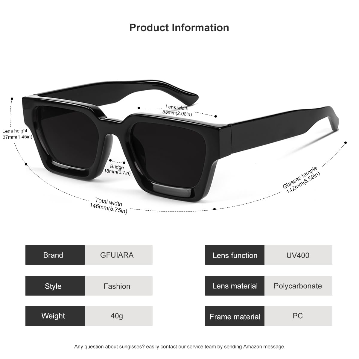 Gafas de sol cuadradas de moda para hombres y mujeres, gafas de sol rectangulares gruesas a la moda, gafas de protección UV, estilo de diseñador