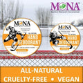 MONA BRANDS All Natural HAND DEODORANT for Ace Hockey Players | For athletes who wear gloves | Vegan, Non-GMO, Cruelty free | ORANGE Scent | 1oz