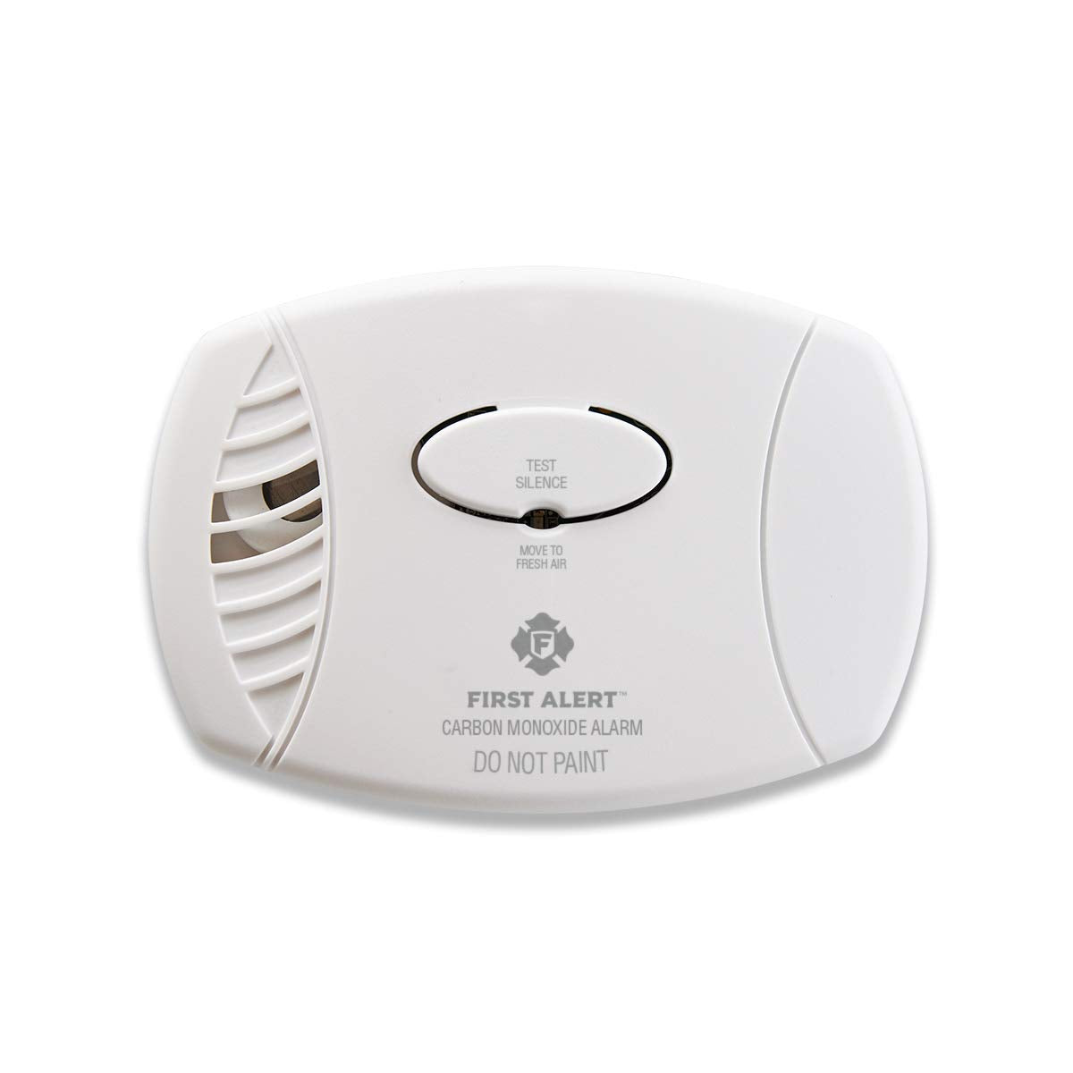 Detector de monóxido de carbono enchufable First Alert CO605 con batería de respaldo, color blanco