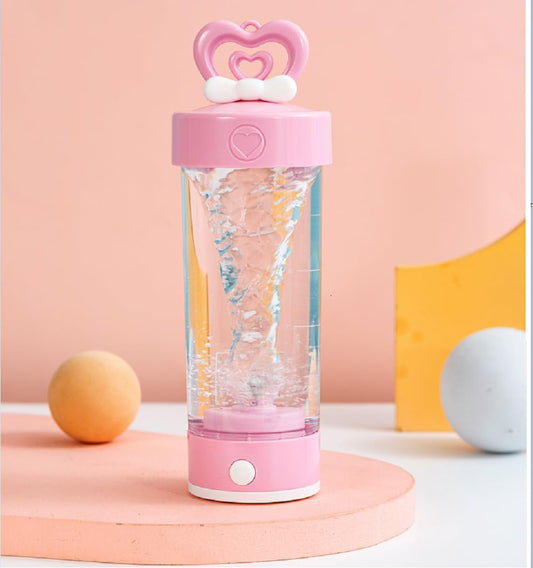 Electric Shaker Bottle, Shaker Bottles for Protein Shakes Mixes, Automatic Coffee Stirring Cup, Portable Mixer Cups and Blender Bottles Battery Powerful Mixer Cup 15 oz,Food grade material (Pink)