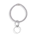 Bling Buy Bracelet porte-clés à strass pour femme, argent, 7,6 cm