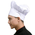 Hyzrz Chef Hat Adult Adjustable Elastic Baker Kitchen Cooking Chef Cap (White)