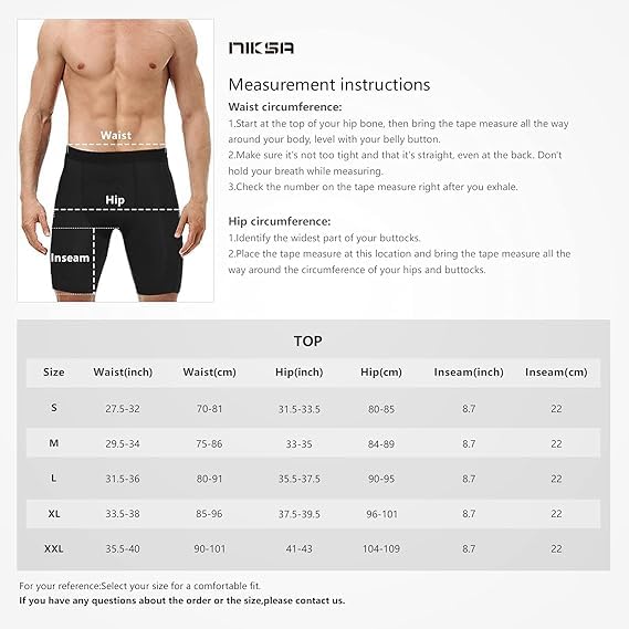 Short de compression Niksa pour hommes, sous-vêtements de compression pour hommes, shorts de sport, shorts de fitness pour course à pied