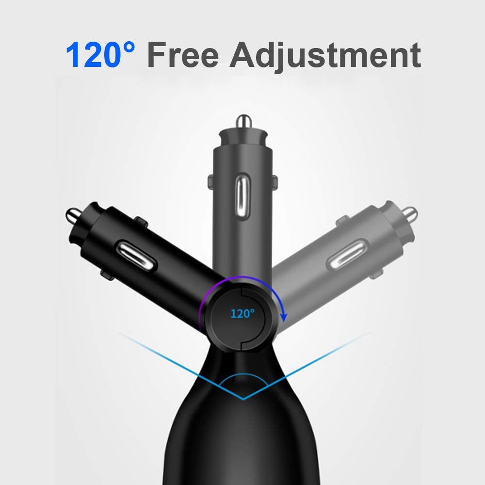 Car Charger Cigarette Lighter Splitter Adapter,120W QC3.0 Dual USB Car Charger with LED Voltmeter 12/24V Sockets Splitter Cigarette Lighter USB Charger Fast Charging for Phone Tablets GPS Dash Cam