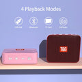 KENKUO Small Bluetooth Speaker Only 172g Light Weight, Handheld Pocket Size Mini Speaker, Built in FM Radio, Blue Tooth Speaker Wireless for iPhone, Trip, Room and More, Gift for Girls & Women, Pink