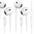 2 Packs-for iPhone Headphones Wired Earbuds/Earphones Nosie Reduction Built-in Microphone & Volume Control Headsets Compatible with iPhone 14/13/12/11/XR/XS/X/8/7/SE/Pro/Pro Max