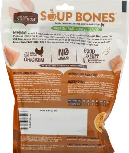 Friandises pour chiens Rachael Ray Nutrish Soup Bones, saveur poulet et légumes, 6 os