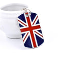 Porte-clés NISCAYA Drapeau du Royaume-Uni Porte-clés de voiture en métal Pendentif Porte-clés Union Jack Drapeau britannique GB Drapeau du Royaume-Uni Porte-clés Souvenir de voyage Bijoux, Bleu, M