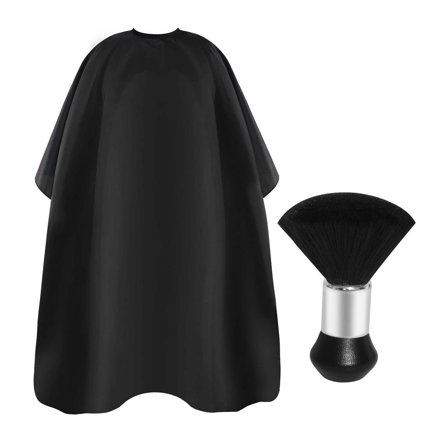 Omvoina Professional Haircut Cape with Adjustable Snap Closure and Neck Duster Brush, Salon Hair Cutting Cape, Barber Cape for Unisex