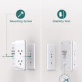 Surge Protector, Outlet Extender with Night Light, Addtam 5-Outlet Splitter and 4 USB Ports(1 USB C), Multi Plug Wall Outlet for Home Office Dorm Room Essentials