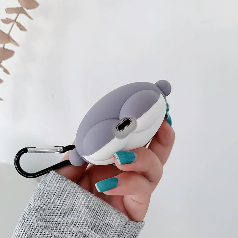 Case for AirPods Pro 2nd/1st Generation - OINbxw Airpods Pro 2 Cases Cover Women Anti-Drop Silicone iPods Pro 2 Earbuds Wireless Accessorie Charging Cases Girl Keychain for Airpod Pro (Cute Shark)