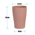 WANBY - Vaso de paja de trigo (8 unidades, irrompible y reutilizable), ecológico, saludable, para leche, jugo y agua, apto para lavavajillas (8 unidades, 15 oz)