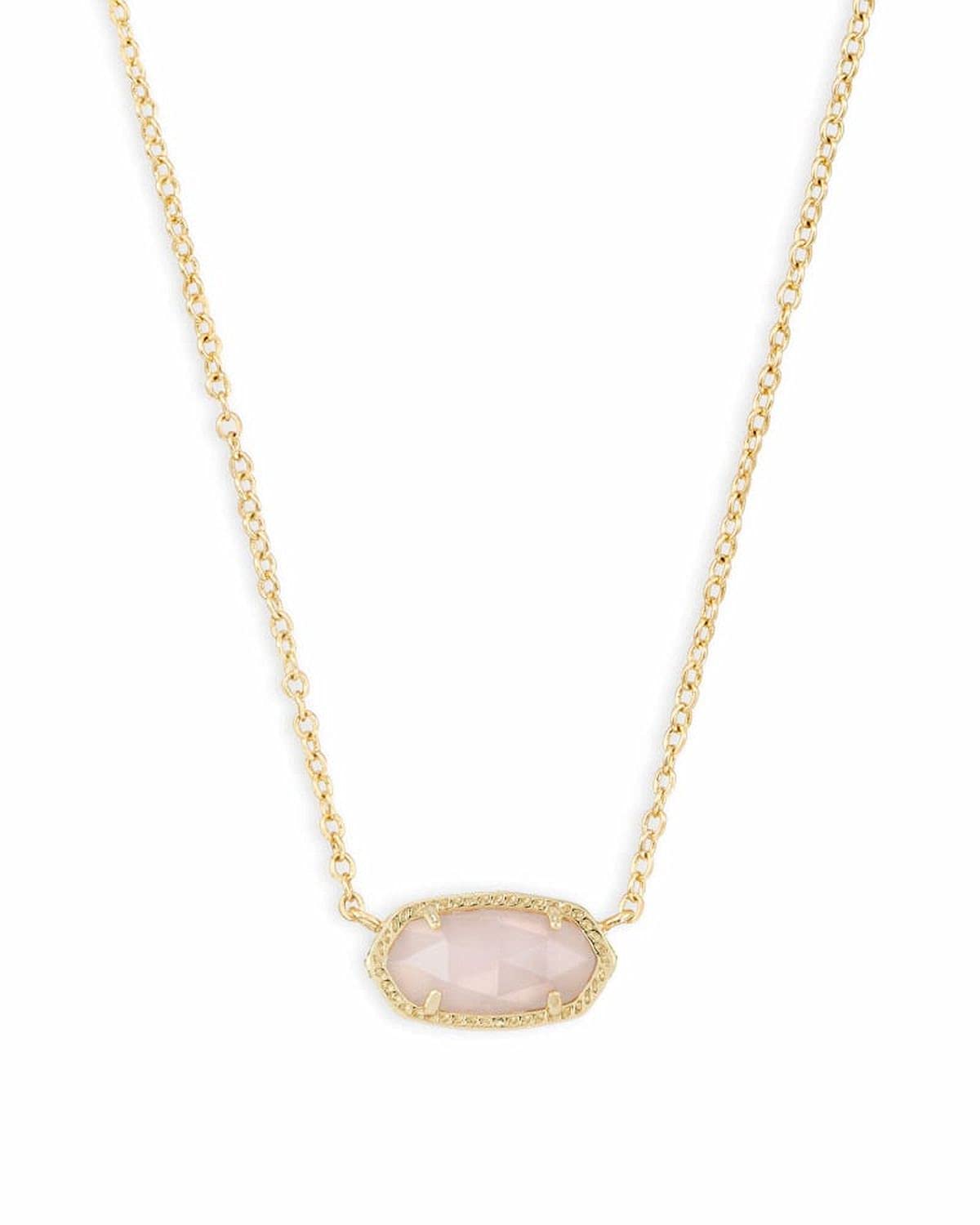 Collier avec pendentif Elisa de Kendra Scott pour femme, bijoux fantaisie, plaqué or 14 carats, quartz rose