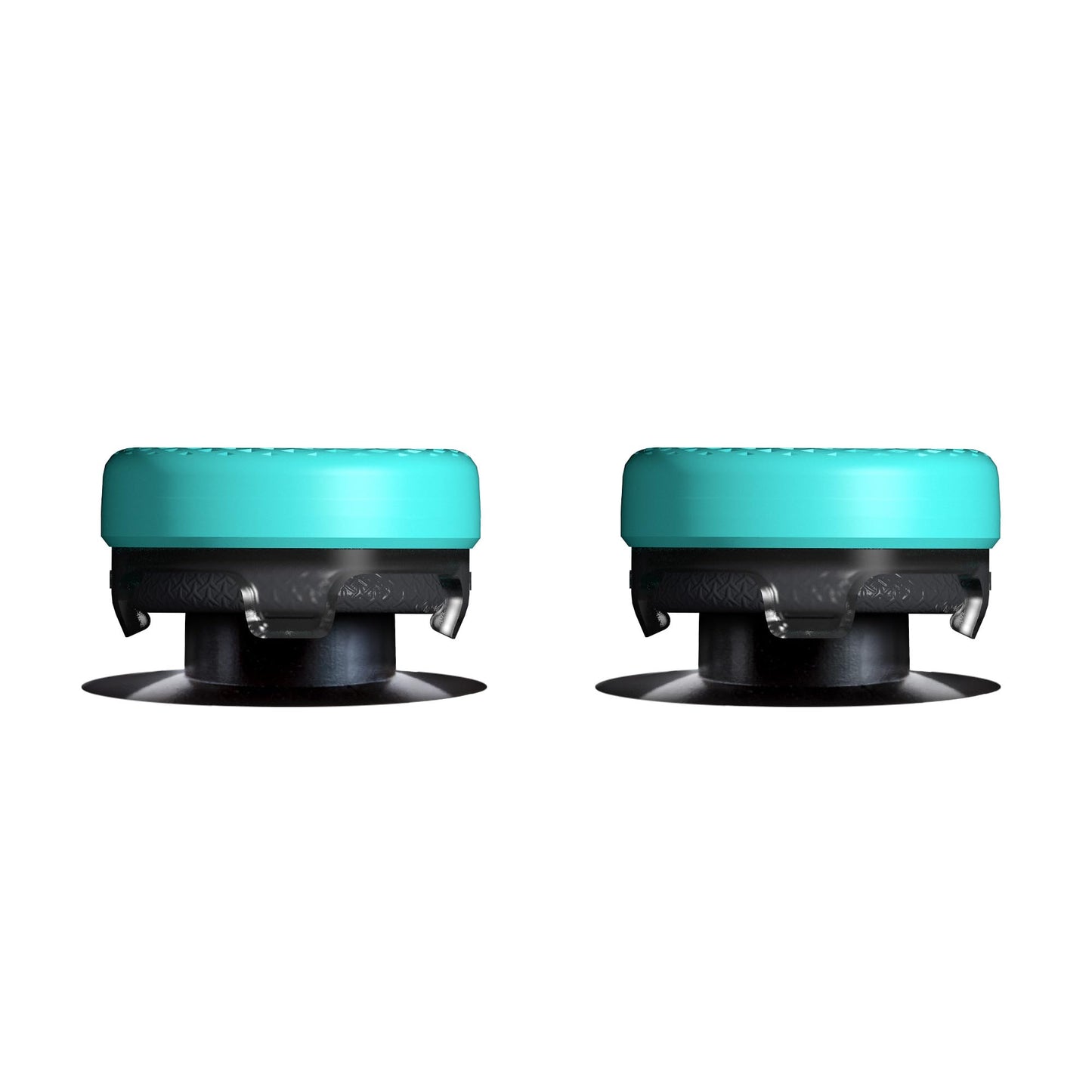 KontrolFreek Lotus for PlayStation 5 (PS5) and PlayStation 4 (PS4) | Performance Thumbsticks | 2 Mid-Rise Concave | Teal/Clear