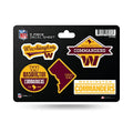 Rico Industries NFL Washington Commanders 5-PC Sticker Sheet 5 Pack Decal Sheet 6" x .25"