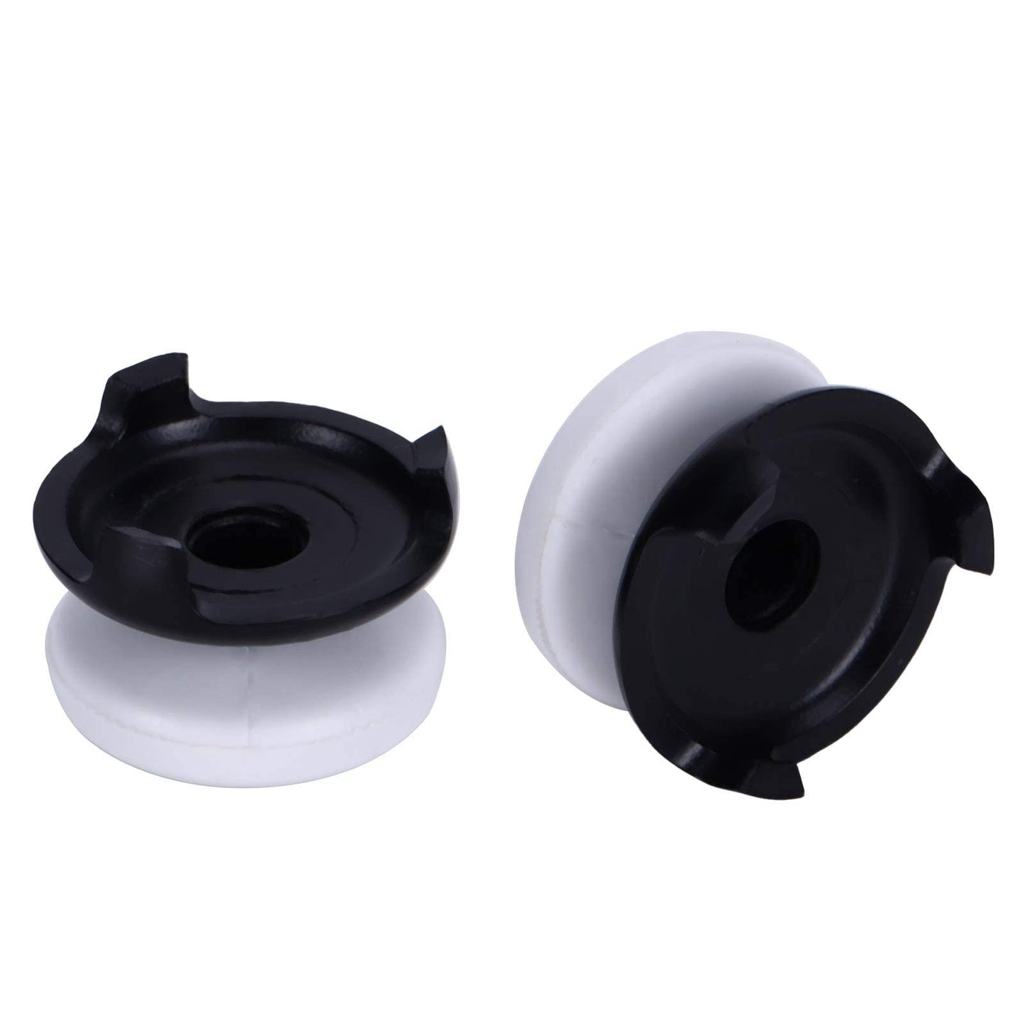 ASHATA 2Pcs Thumbstick Extender for, 3D Texture Thumb Grip Stick Joystick Thumbstick for 5 Controller (White)