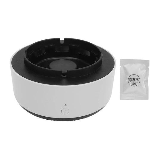 Smokeless Ashtray, Electronic Air Purifier Ash Tray with Replaceable Filters Air Fresher for Home Office Outdoor (Grey)