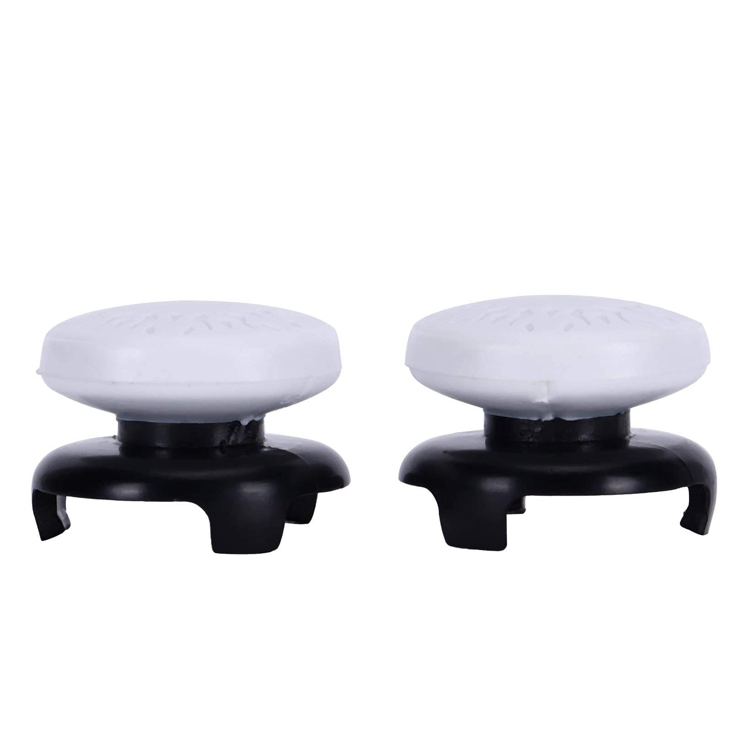 ASHATA 2Pcs Thumbstick Extender for, 3D Texture Thumb Grip Stick Joystick Thumbstick for 5 Controller (White)