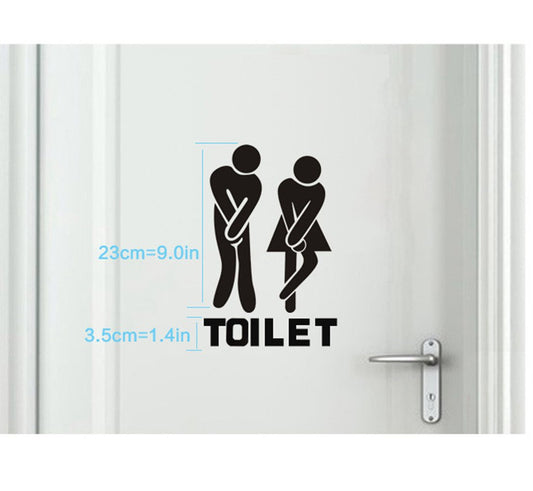 Bestjybt DIY Amovible Salle De Bain Toilette Salle De Bain WC Panneau Porte Accessoires Sticker Mural Décoration De La Maison