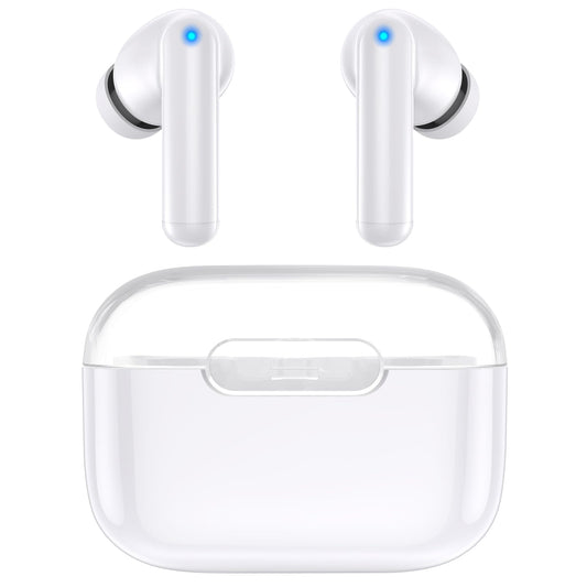 Auriculares inalámbricos, auriculares Bluetooth 5.3, sonido estéreo de alta fidelidad, auriculares internos impermeables con micrófono con cancelación de ruido para iPhone/Samsung/Android, entrenamiento deportivo, color blanco