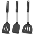 KLAQQED Spatula Set Silicone Spatula Heat Resistant Spatulas for Nonstick Cookware Rubber Spatula Turner Fish Wok Spatula, Large Nonstick Silicone Egg Spatula for kitchen use Cooking Utensils Set