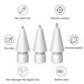 SIXFU Upgraded Tips for Apple Pencil, Mix Replacement Pencil Tips for Apple Pencil 2nd/ 1st Gen/USB-C/Pencil Pro Tips(6 PCS)