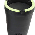 1 Piece- Ashtray - STUB Out Dark Cup with Neon Green Rim SELF EXTINGUISHING Cigarette Ashtray Butt Bucket Convenient Portable Car Ashtray (jumbo black, 1)