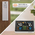 La Crosse Technology Advanced Weather Station with Full-Color LCD & Atomic Time - Monitor Indoor/Outdoor Conditions with Temperature Alerts and Humidity Readings with Transmission Range of 300 Feet