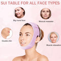 V Line Lifting Mask Chin strap for sleeping, V Line Lifting Mask for Women,Jaw Exerciser，Medium,Purple